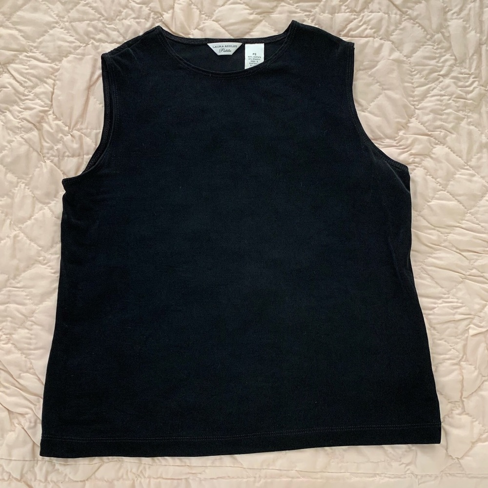 Laura Ashley Women’s Black Tank, Size PS